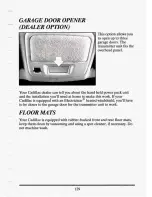 Preview for 142 page of Cadillac 1994 Seville Owners Literature