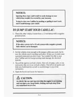 Preview for 239 page of Cadillac 1995 Sedan De Ville Owner'S Manual