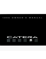 Предварительный просмотр 1 страницы Cadillac 1998 Catera Owner'S Manual