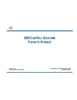 Предварительный просмотр 3 страницы Cadillac 2002 Escalade Owner'S Manual