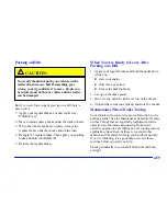 Предварительный просмотр 262 страницы Cadillac 2002 Escalade Owner'S Manual