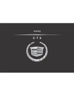 Cadillac 2003 CTS Owner'S Manual preview