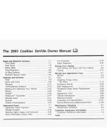 Предварительный просмотр 2 страницы Cadillac 2003 DeVille Owner'S Manual