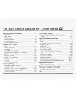 Предварительный просмотр 2 страницы Cadillac 2003 Escalade EXT Manual