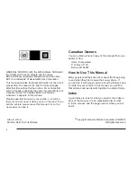 Preview for 2 page of Cadillac 2004 Cadillac Escalade EXT Owner'S Manual