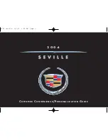 Cadillac 2004 Seville Customer Convenience/Personalization Manual preview