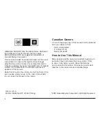 Preview for 2 page of Cadillac 2006 Escalade EXT Owner'S Manual