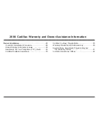 Предварительный просмотр 4 страницы Cadillac 2006 Escalade Warranty And Owner Assistance Information