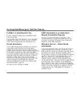 Предварительный просмотр 5 страницы Cadillac 2006 Escalade Warranty And Owner Assistance Information