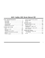 Preview for 1 page of Cadillac 2007 SRX Owner'S Manual