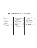 Preview for 1 page of Cadillac 2010 SRX Navigation System Owner'S Manual