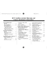 Preview for 3 page of Cadillac 2011 Cadillac Limited Warranty Owner Assistance Information