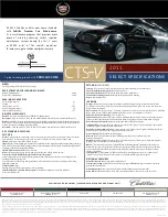 Cadillac 2011 CTS-V Sports Sedan Specifications предпросмотр