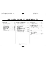 Preview for 2 page of Cadillac 2012 escalade ext Owner'S Manual