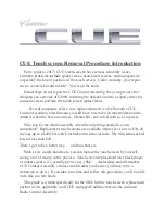 Preview for 1 page of Cadillac 2013 CUE Removal Procedure