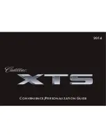 Preview for 1 page of Cadillac 2014 XTS Convenience/Personalization Manual