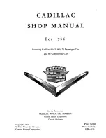 Preview for 2 page of Cadillac 54-605 1954 Shop Manual