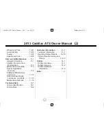 Preview for 2 page of Cadillac ATS 2013 Owenrs Manual