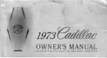 Preview for 1 page of Cadillac Cadillac 1973 Owner'S Manual