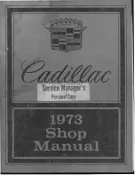 Предварительный просмотр 1 страницы Cadillac Cadillac 1973 Shop Manual