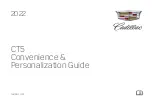 Предварительный просмотр 1 страницы Cadillac CT5 2022 Convenience/Personalization Manual