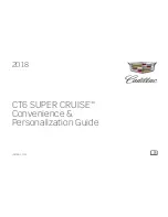 Cadillac CT6 SUPER CRUISE 2018 Convenience/Personalization Manual preview