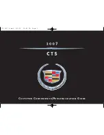 Cadillac CTS 2007 Customer Convenience/Personalization Manual preview