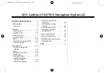 Preview for 1 page of Cadillac CTS 2011 Manual