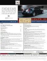 Cadillac CTS-V COUPE Specifications предпросмотр