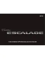 Предварительный просмотр 1 страницы Cadillac Escalade 2016 Convenience/Personalization Manual