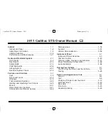 Preview for 2 page of Cadillac STS 2011 Owner'S Manual