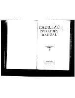 Cadillac V-16 Operator'S Manual preview