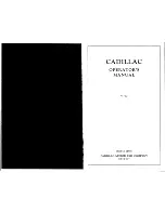 Предварительный просмотр 2 страницы Cadillac V-63 1923 Operator'S Manual