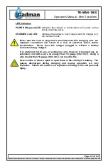 Предварительный просмотр 28 страницы Cadman 1500 Operator, Parts, And Installation Manual