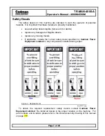 Preview for 9 page of Cadman 4000M Operator'S Parts And Maintenance Manual