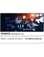 Preview for 1 page of Cadmus PIC 688 User Manual