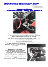 CAE ULTRA-SHIFTER Installation Manual preview