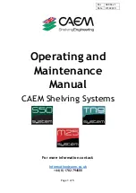 caem S50 Operating And Maintenance Manual предпросмотр