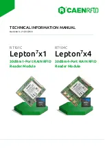 Caen RFID Lepton7x1 Technical Information Manual preview