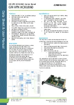 Preview for 1 page of CAES GR-VPX-XCKU060 Manual