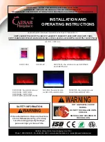 Preview for 1 page of Caesar Fireplace CHFP-002 Installation And Operating Instructions Manual