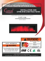 Caesar Fireplace CHFP-102A Installation And Operating Instructions Manual preview