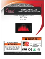 Caesar Fireplace CHFP-30A Installation And Operating Instructions Manual preview