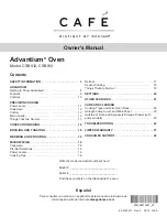 Предварительный просмотр 1 страницы Cafe Advantium CSB912 Owner'S Manual