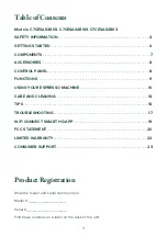 Preview for 3 page of Cafe BELLISSIMO C7CESAS2RS3 Owner'S Manual