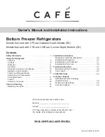 Предварительный просмотр 1 страницы Cafe CFE Series Owner'S Manual And Installation Instructions
