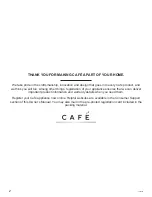 Preview for 2 page of Cafe CFE Series Owner'S Manual And Installation Instructions