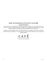 Предварительный просмотр 3 страницы Cafe CGU366 Owner'S Manual