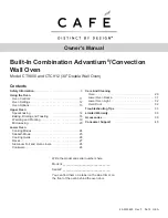 Cafe CT9800 Owner'S Manual preview