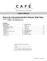 Cafe CTS90DP Owner'S Manual preview